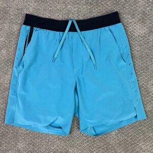 Ten Thousand Shorts Men's Medium Blue Interval Pocket Running Gym Athletic